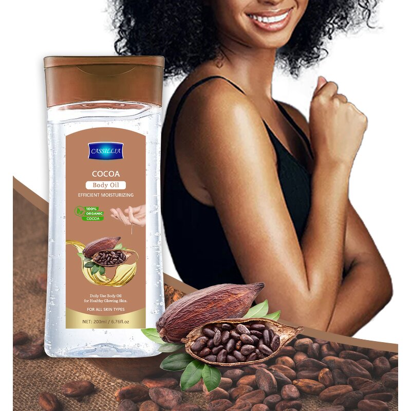 Body Oil Manufacturer - Pure Essential Cocoa Oil Gel Stretch Marks Dry Skin Repairing Brightening Moisturizing