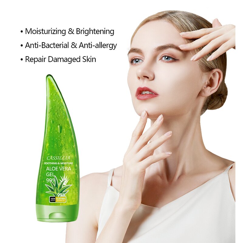 Moisturizer Gel Manufacturer - Customized Organic 250ml Aloe Vera Extract Soothing Hydrating for Face Body