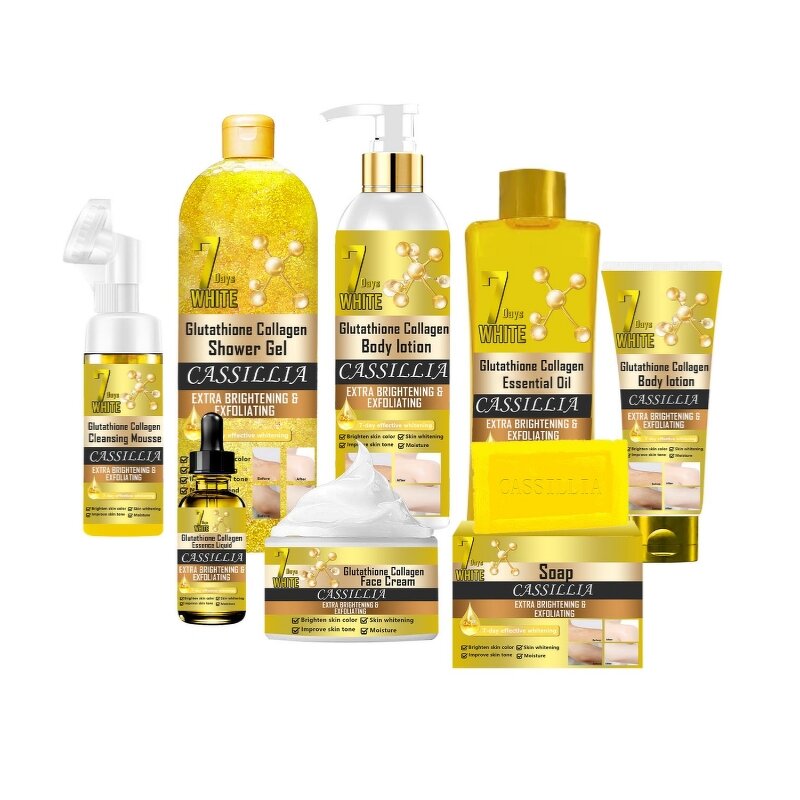 Spa Gift Set Manufacturer - Glutathione Collagen Turmeric Shower Gel Bath Bombs Body Lotion Korean