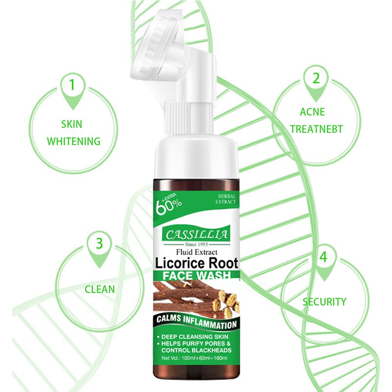 Face Wash Manufacturer - Private Label Natural Organic Whitening 150ml Moisturizing Perfumed Licorice Root Extract