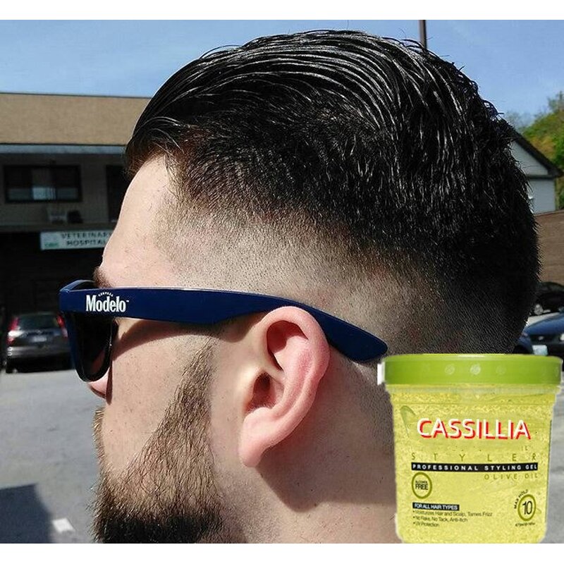 Hair Gel Manufacturer - Olive Oil Eco Hair Gel Man Styling Glitter Edge Control Strong Hold Natural