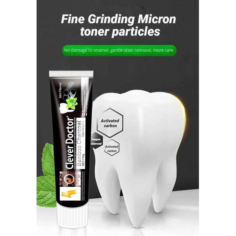 Toothpaste Manufacturer - Manufacturer Pate Dentifrice a Charbon Whitening Biodegradable Optic White Bright up Bamboo Herbal