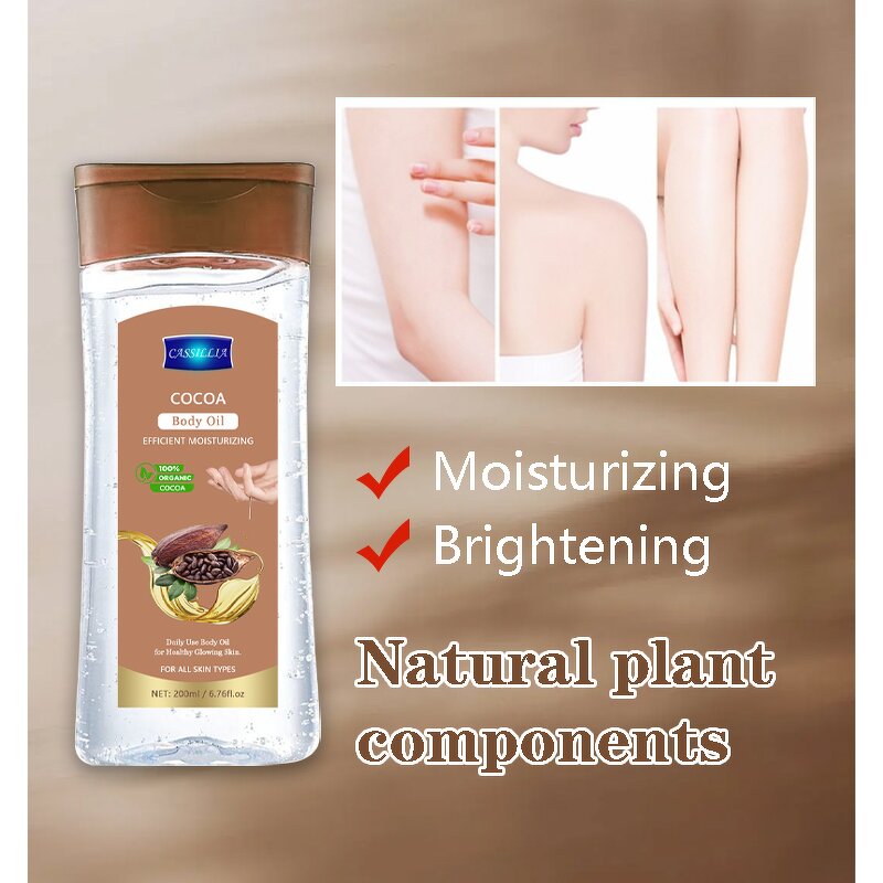 Body Oil Manufacturer - Pure Essential Cocoa Oil Gel Stretch Marks Dry Skin Repairing Brightening Moisturizing