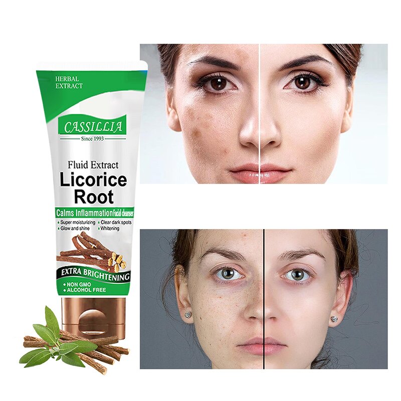 Face Wash Manufacturer - Natural Extract Licorice Root Whitening Brighten Vitamin E Moisturizing Foaming Men Women