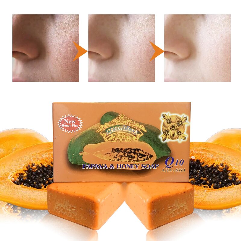 Soap Manufacturer - Organic Tamarind Papaya Honey Black Skin Whitening Lightening Q10 Oval Kojic