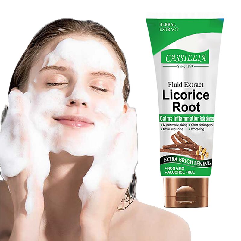 Face Wash Manufacturer - Natural Extract Licorice Root Whitening Brighten Vitamin E Moisturizing Foaming Men Women