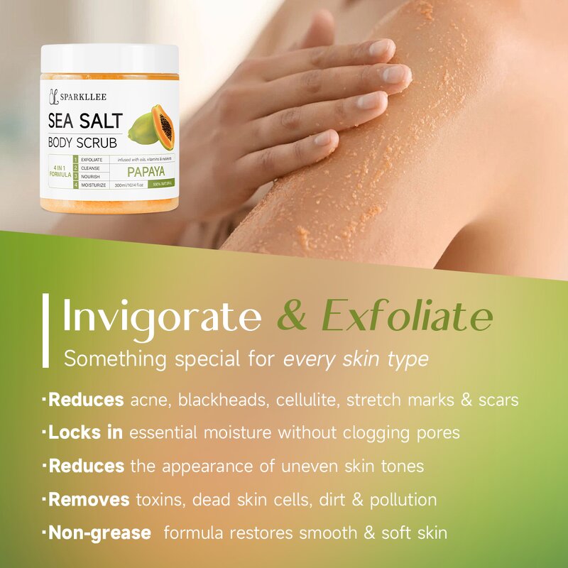 Face Body Scrub Manufacturer - Vegan Papaya Exfoliating Whitening Moisture Wash & Hot Selling 2025