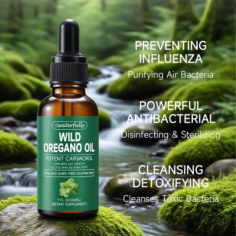 Oregano Oil Drops Manufacturer - Wild Organic Mediterranean Liquid Non-GMO Vegan & Factory Custom