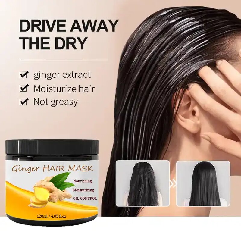 Hair Mask Manufacturer - Herbal Ginger Protein Oil Control Vegan Biotin Hair-Loss Prevention Leave in & Wholesale