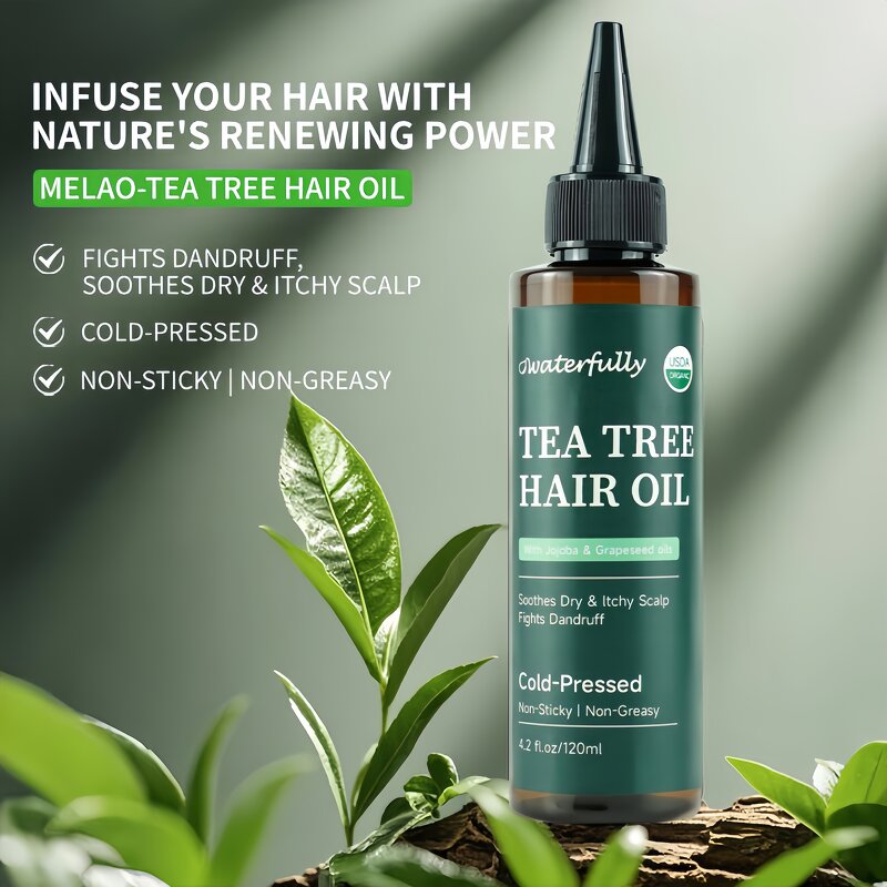 Hair Oil Serum Manufacturer - Smoothing Lavender Nourishing Scalp with Plant Extract Tea Tree Oil for Black Hair & OEM