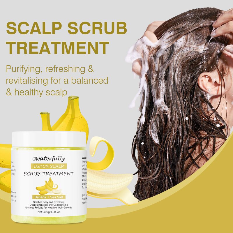 Scalp Scrub Cream Manufacturer - Protein Oceanic Essence Banana for Cleaning Care Reduce Dandruff Itching & OEM ODM