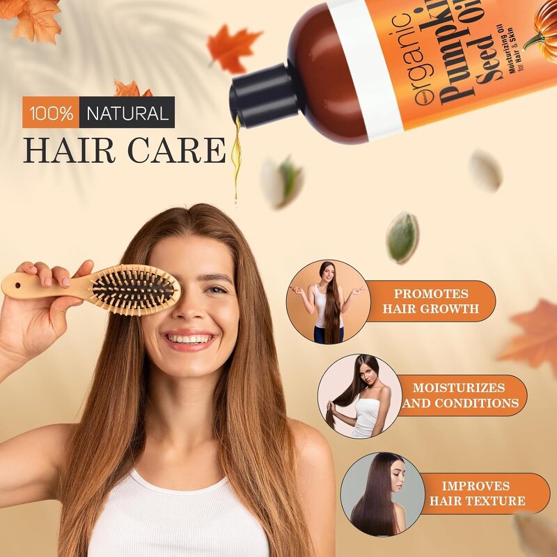 Pumpkin Seed Oil Manufacturer - 100% Pure Organic Moisturizer Unrefined Cold Pressed for Face Hair Body Skin Care Eyelashes & OEM