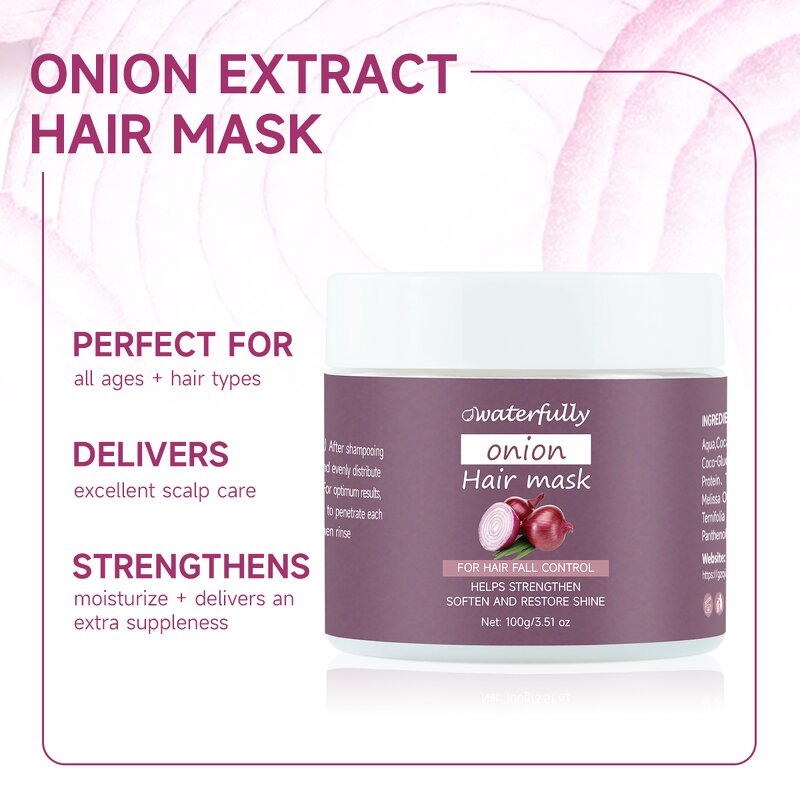 Hair Mask Manufacturer - Pure Red Onion Collagen with Blask Seed Oil Damage Repair Moisturizing Protein Cream