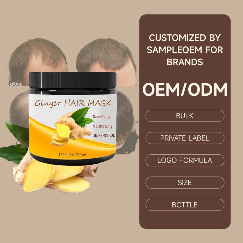 Hair Mask Manufacturer - 120ml Purple Ginger Collagen Damage Repair Keratin for All Type & OEM/ODM