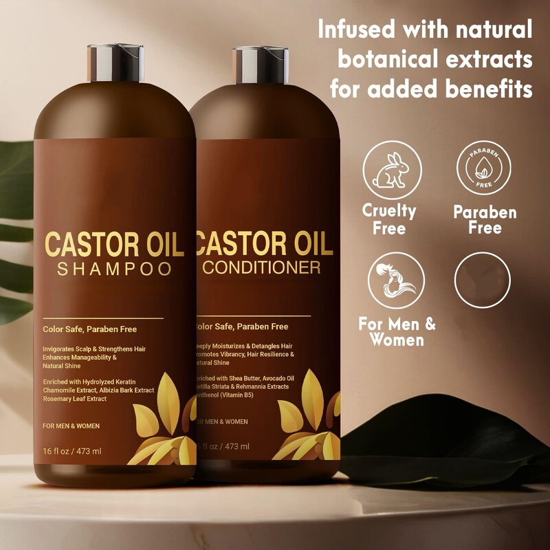 Hair Shampoo Set Manufacturer - Professional Castor Oil Sulfate Free Anti Loss Growth Vegan & Private Label
