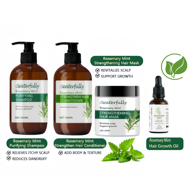 Shampoo Set Manufacturer - Sulfate Free Rosemary Mint Anti-Dandruff Oil Control Keratin Treatment Hair Mask & OEM/ODM