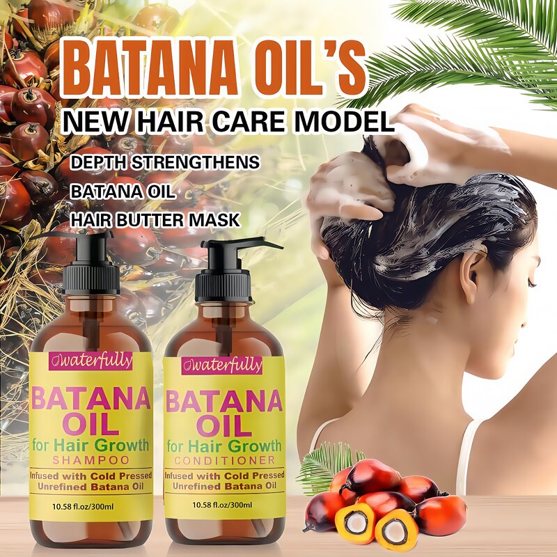 Hair Shampoo Set Manufacturer - Batana Oil Anti-hair Loss Mask Conditioner Promotes Growth Thicker & OEM