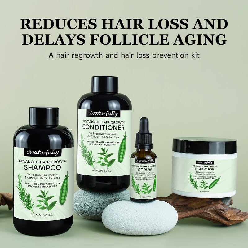 Hair Growth Shampoo Set Manufacturer - 3% Redensyl Procapil Anagain Anti Hair Loss & Hot Seller 2025