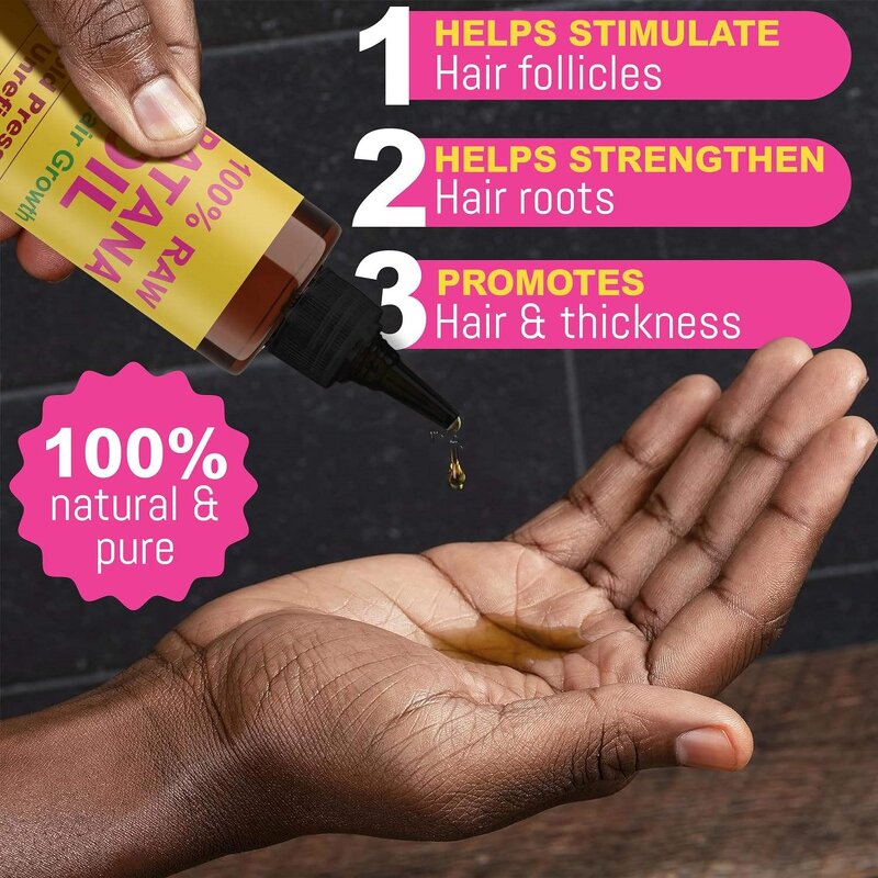 Hair Growth Oil Manufacturer - 100% Natural Raw Batana Vegan Honduran Anti Hair Loss for Black Women & Custom