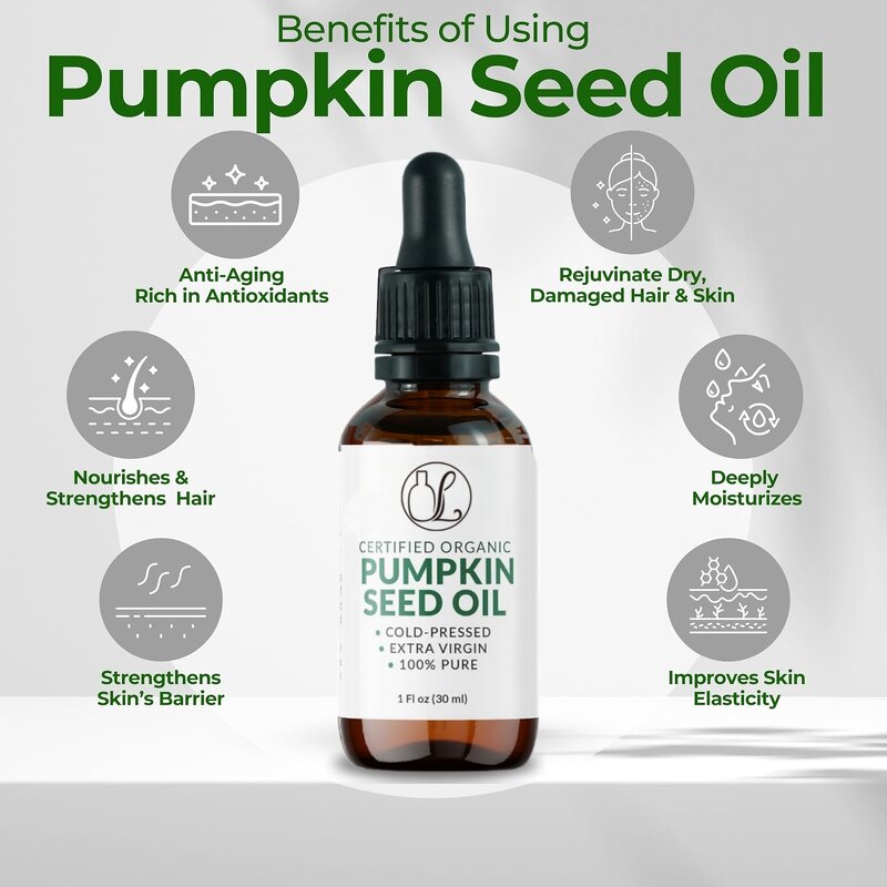 Hair Growth Oil Manufacturer - Cold Pressed Unrefined 100% Pure Natual Organic Pumpkin Seed Oil