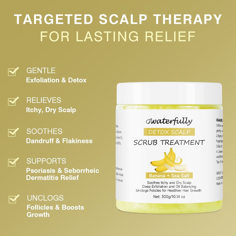 Scalp Scrub Cream Manufacturer - Protein Oceanic Essence Banana for Cleaning Care Reduce Dandruff Itching & OEM ODM