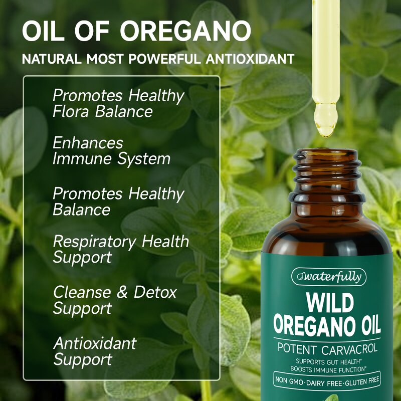 Oregano Oil Drops Manufacturer - Wild Organic Mediterranean Liquid Non-GMO Vegan & Factory Custom
