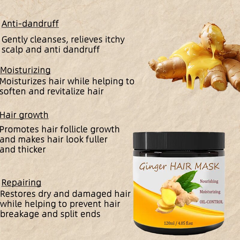 Hair Mask Manufacturer - Herbal Ginger Protein Oil Control Vegan Biotin Hair-Loss Prevention Leave in & Wholesale