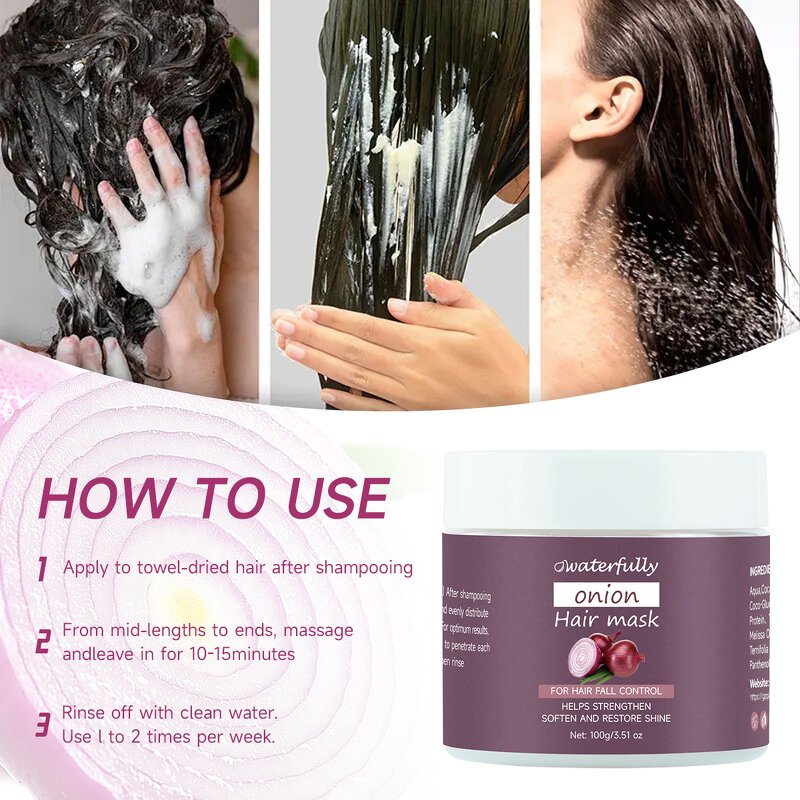 Hair Mask Manufacturer - 100ml Pure Red Onion Keratin Organic Hydrating Professional Salon Nourishing Collagen Protein