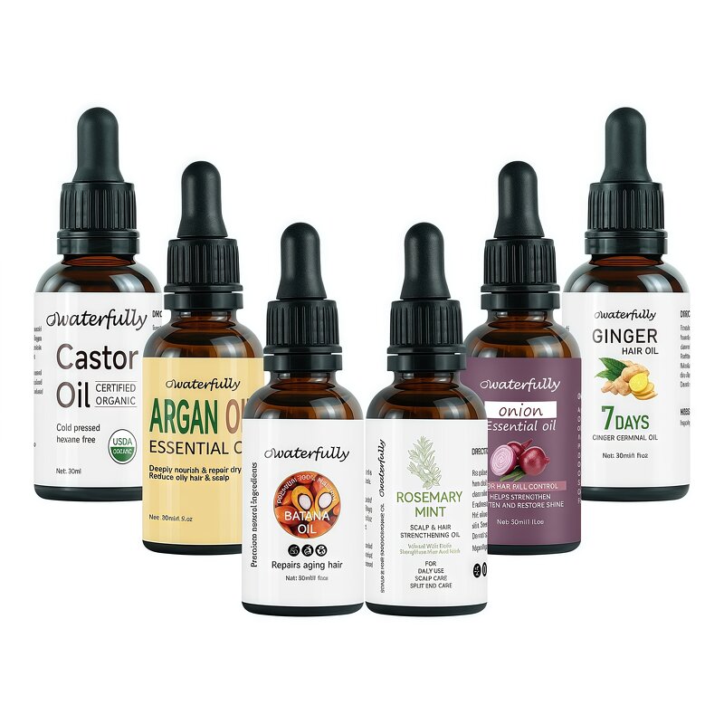 Hair Growth Oil Manufacturer - 100% Pure Organic Refined Rosemary Castor Oil 2 in 1 60ml for Hair-loss Prevention