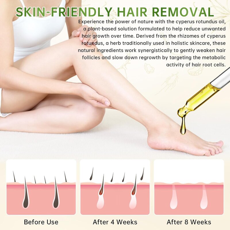 Essential Oil Manufacturer - 50ml 100% Pure Natural Cold Pressed Cyperus Rotundus for Hair Removal & Wholesale