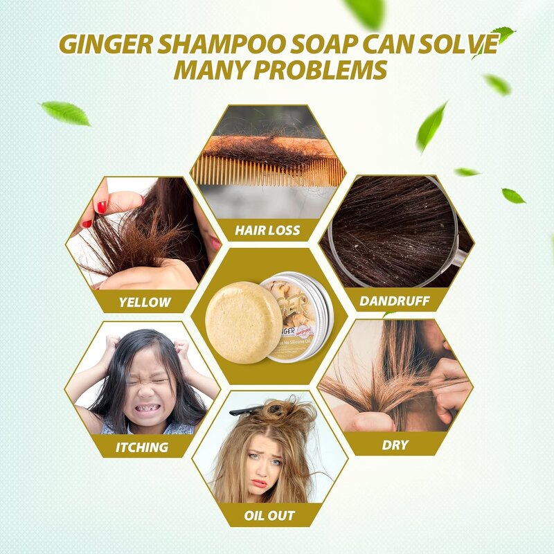 Hair Shampoo Bar Manufacturer - 2025 ODM Hair Growth Ginger Deep Cleaning Anti Hair Loss Bar Soap