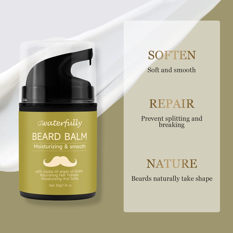Moisturizer Balm Manufacturer - Men's Organic Smooth Softening Daily Beard Butter with Herbal Ingredients Natural Care Products & Private Label