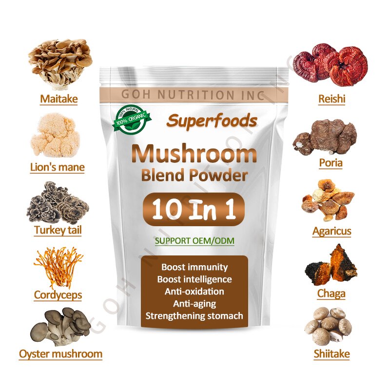 Mushroom Complex Powder Manufacturer - 10in1 Blend Superfoods Supply