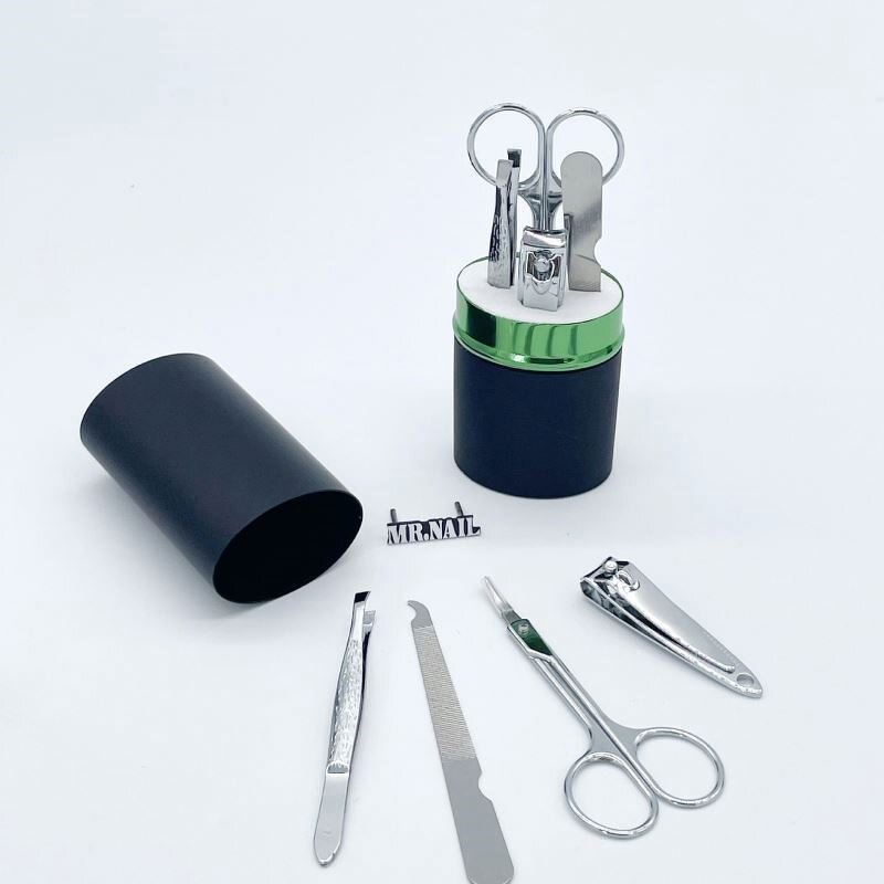Manicure Set Manufacturer - 3 Piece Stainless Steel Fingernails Toenails Clippers File Leather Pouch