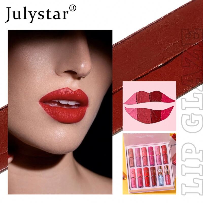 Lipstick Set Manufacturer - New Wholesale Cosmetic Natural Vegan Non-stick Private Label Liquid Matte Gift Box
