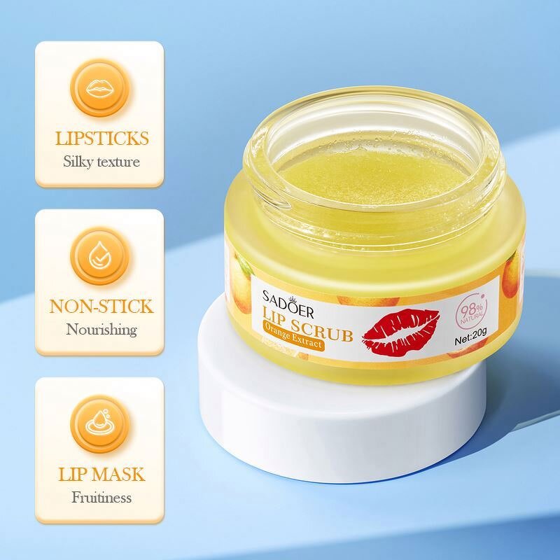 SADOER Lip Balm Manufacturer - Strawberry Nourishing Scrub Korean Moisturizing Exfoliating Women Beauty