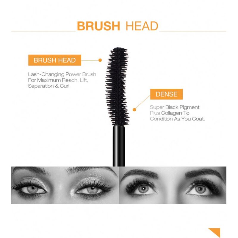 Mascara Manufacturer - New O.TWO.O Double Head Natural Bushy Lengthen Black Lash Fiber Waterproof