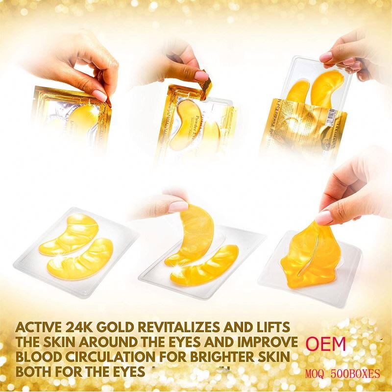 Eye Patches Manufacturer - Korean Beauty 24k Golden Collagen Anti Dark Circle Hydrogel
