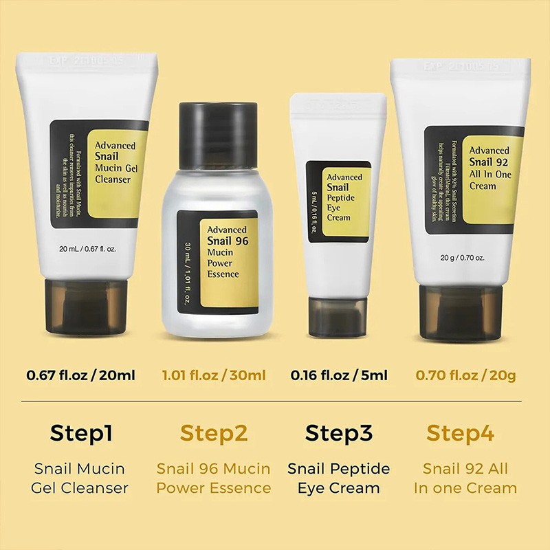 Snail Mucin Skincare Set Factory - 4pcs Repair Hydrating OEM