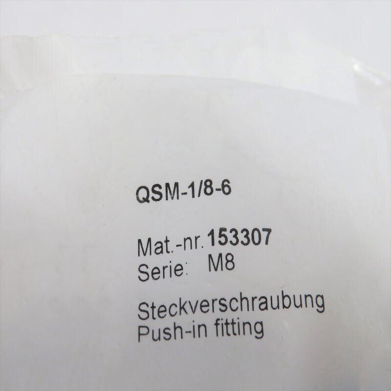 Mini Connector Manufacturer - QSM-1/8-6 153307 - Threaded Original Genuine
