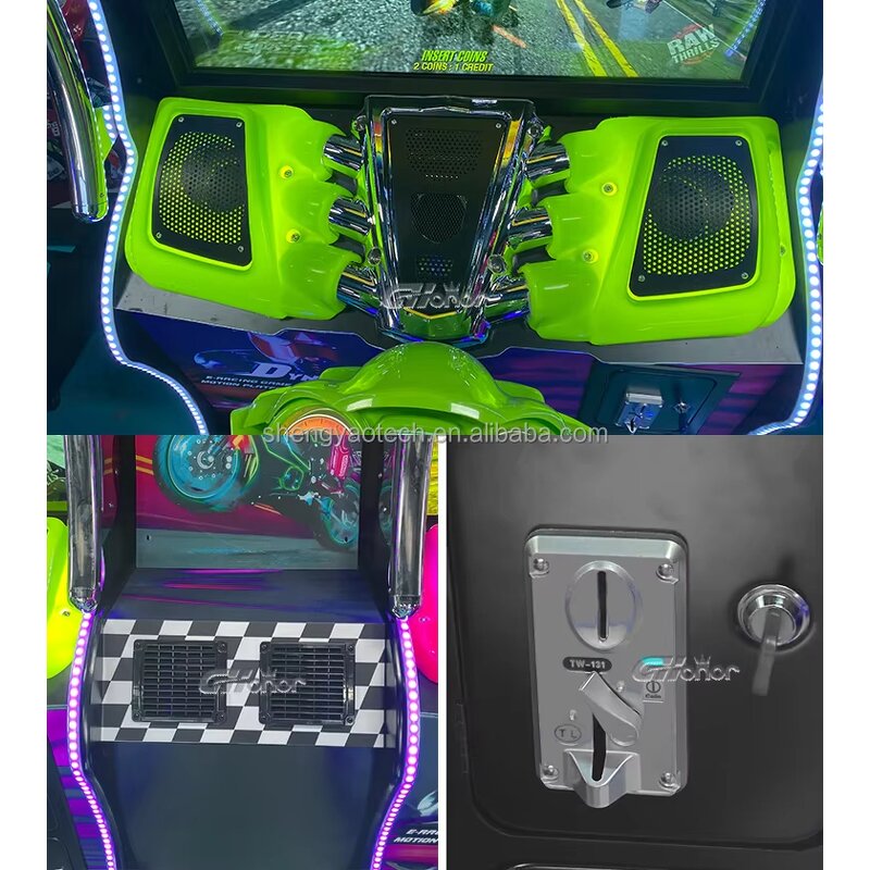 Arcade Game Manufacturer - 2-Player 5DX Racing Arcade Metal 220V Coin Operated Motorcycle Game