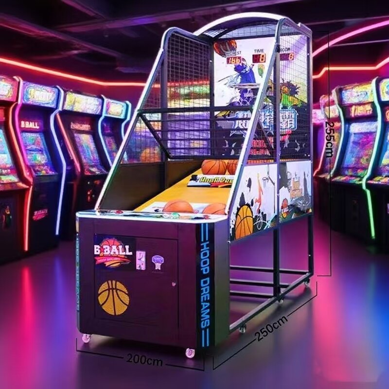 Arcade Game Manufacturer - Luxury Foldable Large Adult Basketball Coin Operated Arcade Game