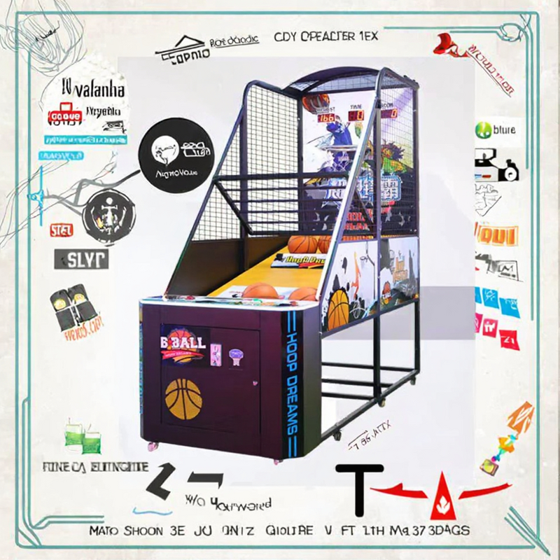Arcade Game Manufacturer - Luxury Foldable Large Adult Basketball Coin Operated Arcade Game