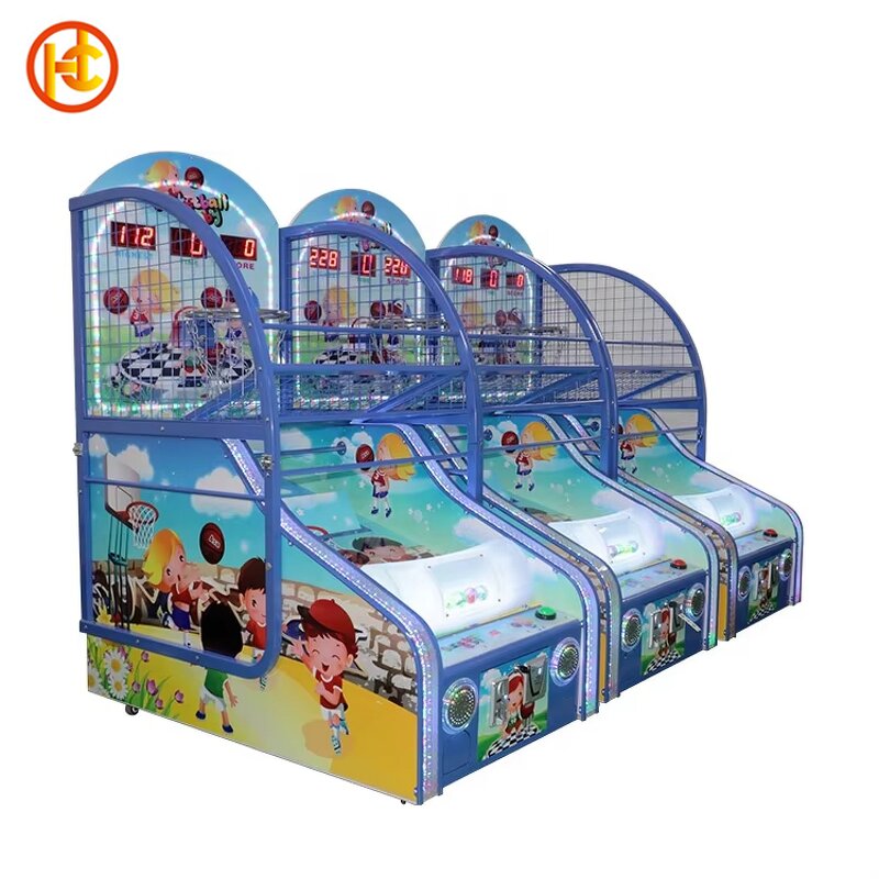 Arcade Game Manufacturer - 2 Player Basketball Shooting 220V Coin Payment Amusement Parks Warranty