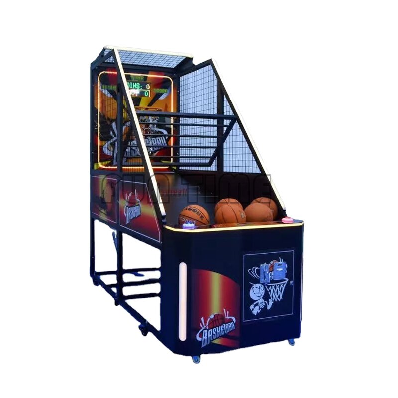 Arcade Game Manufacturer - OEM Basketball Arcade Coin Operated Metal Plastic Kids Shooting Game English