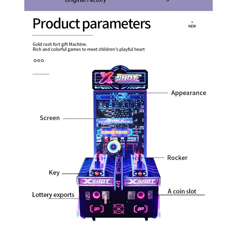 Arcade Game Machine Manufacturer - OEM 2-Person Water Gun Shooting Simulator Coin Operated Amusement
