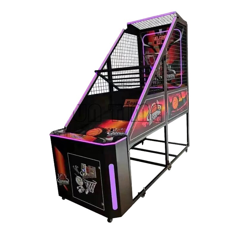 Arcade Game Manufacturer - OEM Basketball Arcade Coin Operated Metal Plastic Kids Shooting Game English