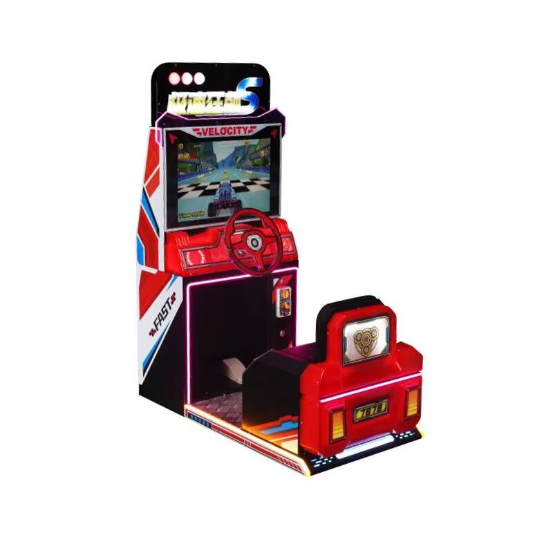 Arcade Game Manufacturer - Funspace 26" HD LCD Kids Racing Simulator 220V Wooden Metal English