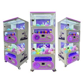 Vending Machine Manufacturer - 220V Dual Layer Mini Coin Operated English Capsule Toy Metal Crane