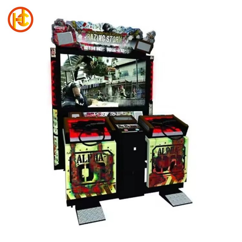 Arcade Game Machine Manufacturer - Double Player Razing Storm Coin Operated Shooting Simulator Metal Kids